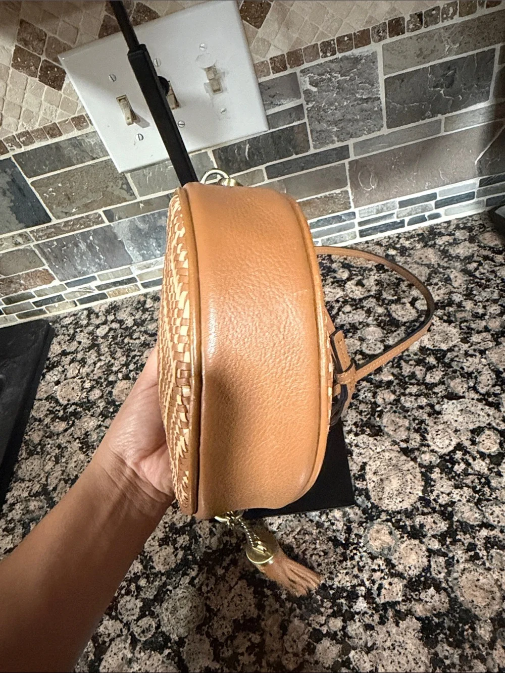 Michael Kors Woven Chevron Canteen Bag